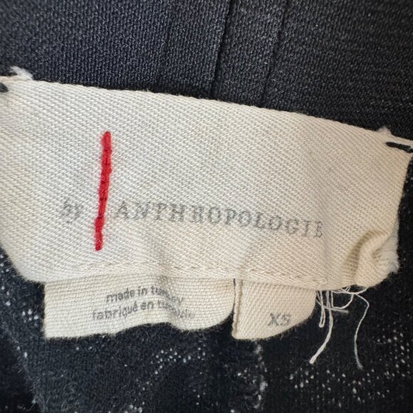 By Anthropologie Flare Pants High Waist Stretch Black White Boho Sz XS - Picture 5 of 13